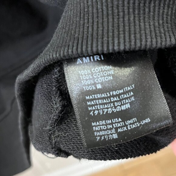 AMIRI CORE Black Sweatshirt Hoodie YSL Saint-Laurent Gucci Vuitton Supreme FOG L - Picture 6 of 7